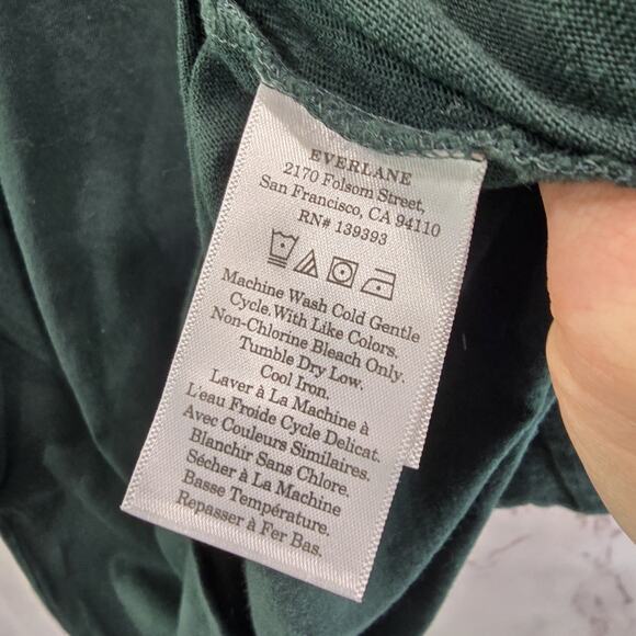 Everlane T Shirt Mens Medium Green Short Sleeve Crew Organic Cotton Premium - Picture 9 of 12